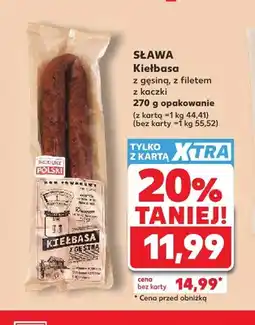 Kaufland Kiełbasa z gęsiną Sława oferta