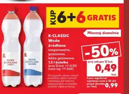 Kaufland Woda źródlana gazowana K-Classic oferta