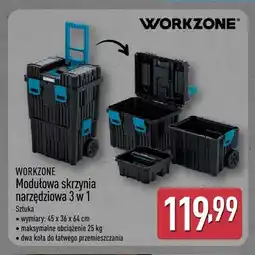ALDI Modułowa skrzynia narzędziowa 3 w 1 Workzone oferta