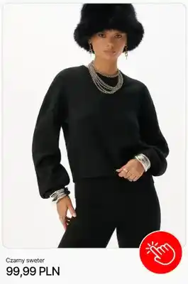 Czarny sweter Cropp