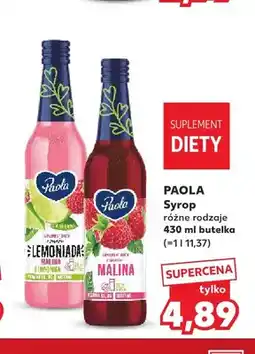 Kaufland Syrop Paola lemoniada malina z limonką oferta