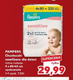 Kaufland Chusteczki nawilżane dla dzieci Pampers 4-pak oferta