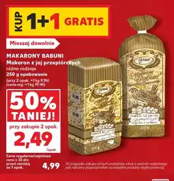 Kaufland Makaron z jaj przepiórczych krajanka z kurkumą Makarony Babuni oferta