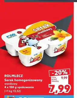 Kaufland Serek homogenizowany waniliowy 4-pak Rolmlecz oferta