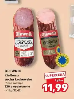 Kaufland Kiełbasa sucha krakowska z szynki Olewnik oferta