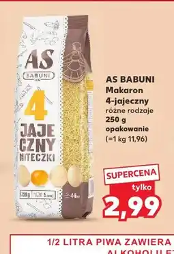 Kaufland Makaron 4-jajeczny As Babuni oferta