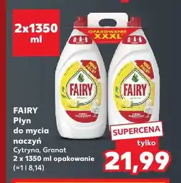 Kaufland Płyn do mycia naczyń Fairy Cytryna 2-pak oferta