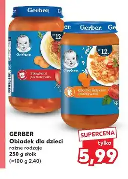 Kaufland Obiadek dla dzieci Gerber oferta