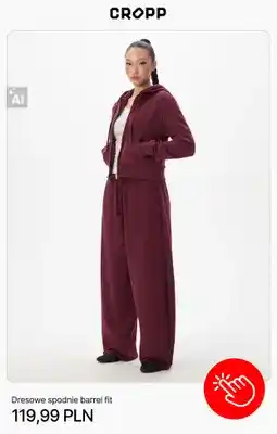 Cropp Dresowe spodnie barrel fit Cropp oferta