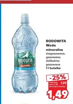 Kaufland Woda mineralna niegazowana Rodowita oferta