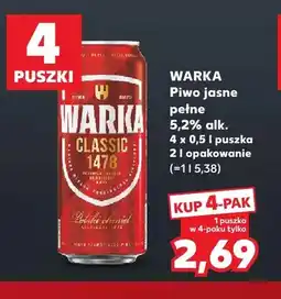 Kaufland Piwo Warka 4-pak oferta