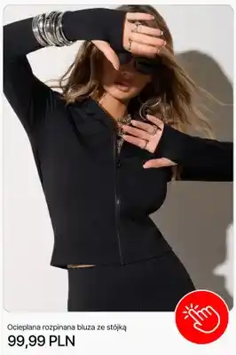Ocieplana rozpinana bluza ze stójką Cropp