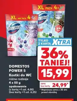 Kaufland Kostki do WC Power 5 Domestos 4-pak oferta