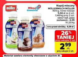 Carrefour Napój mleczny Müllermilch Pistachio Coconut Müller oferta