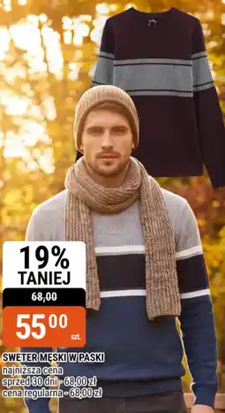 bi1 Sweter Męski w Paski oferta