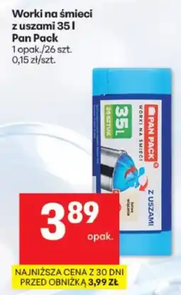 Delikatesy Centrum Worki na śmieci z uszami 35 L Pan Pack oferta