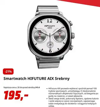 Smartwatch HIFUTURE AIX Srebrny