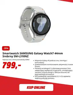 Media Markt Smartwatch Samsung Galaxy Watch7 44mm Srebrny SM-L310NZ oferta