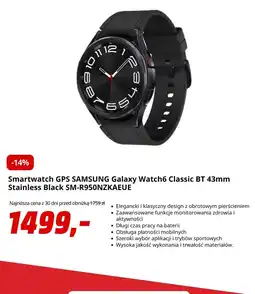 Media Markt Smartwatch GPS SAMSUNG Galaxy Watch6 Classic BT 43mm oferta