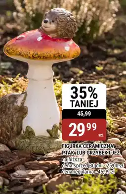 bi1 Figurka ceramiczna ptak lub grzybek i jeż oferta