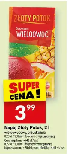 Twój Market Napój Złoty Potok wieloowocowy brzoskwinia oferta