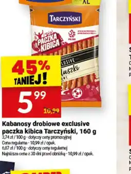 Twój Market Kabanosy drobiowe exclusive paczka kibica Tarczyński oferta