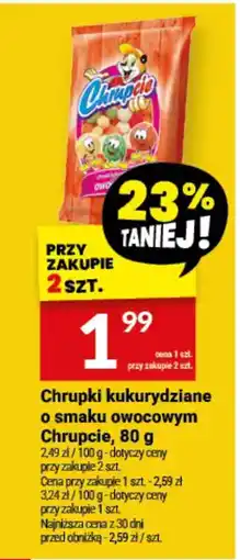 Twój Market Chrupki kukurydziane o smaku owocowym Chrupcie oferta