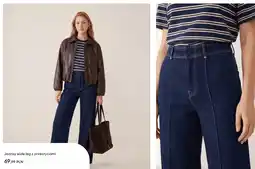 Sinsay Jeansy wide leg z przeszyciami Sinsay oferta