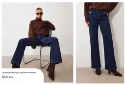 Sinsay Jeansy wide leg z wysokim stanem Sinsay oferta