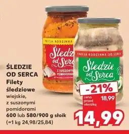 Kaufland ŚLEDZIE OD SERCA Filety śledziowe wiejskie, z suszonymi pomidorami oferta