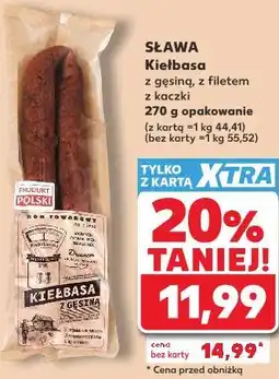 Kaufland Sława Kiełbasa z gęsiną, z filetem z kaczki oferta
