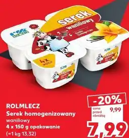 Kaufland Rolmlecz Serek homogenizowany waniliowy oferta