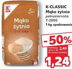 Kaufland K-CLASSIC Mąka żytnia pełnoziarnista T-2000 oferta