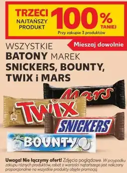 Kaufland Wszystkie batony marek Snickers, Bounty, Twix i Mars oferta