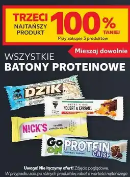Kaufland Batony proteinowe Dzik, Nick's, Go On oferta