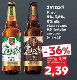 Kaufland Žatecký Piwo 5%, 3,8%, 0% alk oferta