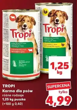 Kaufland TROPI Karma dla psów różne rodzaje oferta