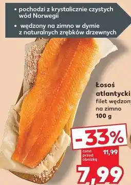 Kaufland Łosoś atlantycki filet wędzony na zimno oferta