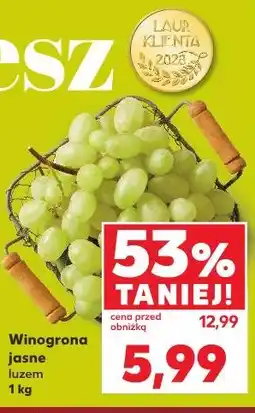 Kaufland Winogrona jasne luzem oferta