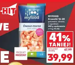 Kaufland MYFOOD Krewetki 16-20 gotowane, obrane, z ogonkiem oferta