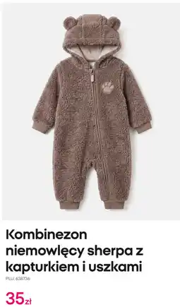 Pepco Kombinezon niemowlęcy sherpa z kapturkiem i uszkami oferta