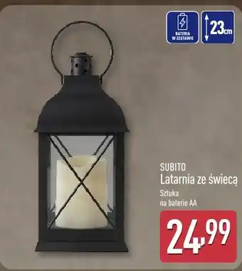 ALDI SUBITO Latarnia ze świecą oferta