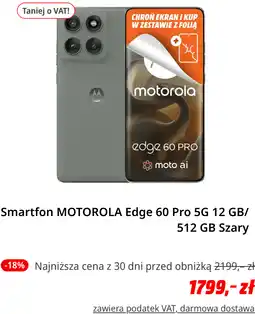 Media Markt Smartfon MOTOROLA Edge 60 Pro 5G 12 GB/ 512 GB Szary oferta