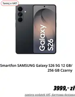 Media Markt Smartfon SAMSUNG Galaxy S26 5G 12 GB/ 256 GB Czarny oferta