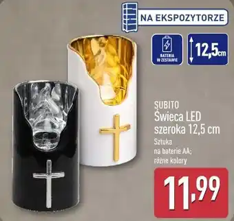 ALDI SUBITO Świeca LED szeroka 12,5 cm oferta