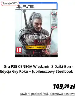 Media Markt Gra PS5 CENEGA Wiedźmin 3 Dziki Gon - Edycja Gry Roku + Jubileuszowy Steelbook oferta