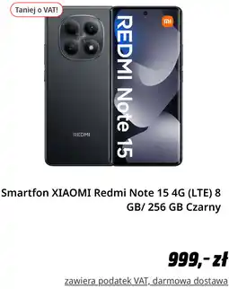 Media Markt Smartfon XIAOMI Redmi Note 15 4G (LTE) 8 GB/ 256 GB Czarny oferta