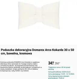 Biedronka Poduszka dekoracyjna Domarex Arco Kokarda 30 x 50 cm, bawełna, kremowa oferta