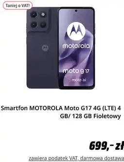 Media Markt Smartfon MOTOROLA Moto G17 4G (LTE) 4 GB/ 128 GB Fioletowy oferta