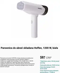 Biedronka Parownica do ubrań składana Hoffen, 1200 W, biała oferta